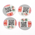 Custom anti-forgery technology sticker QR code scratch off label